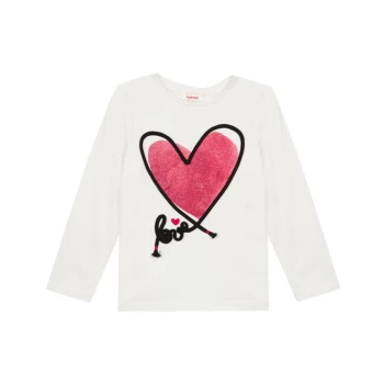 image of Catimini Catimini Love T Shirt - BROKEN WHITE