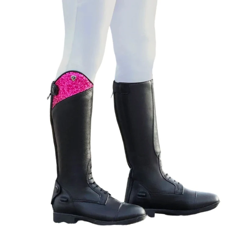 Image of HyLAND Eren Riding Boots in Black Size: 3 Black Unisex 3
