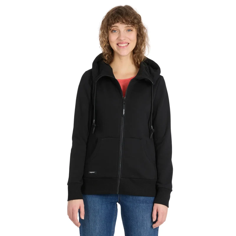 Image of Ragwear Womens hooded sweatshirt Ragwear Neskia Zip Noir Female S