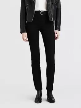 Image of Levis 724 High Rise Straight Jean - Night Is Black, Size 28, Inside Leg 30, Women