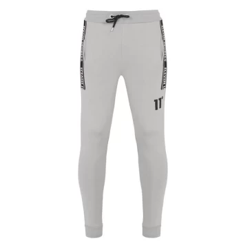 image of 11 Degrees Taped Slim Tracksuit Bottom - Silver/Wht/Blk