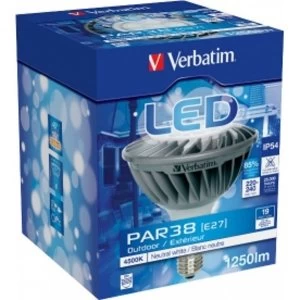 Image of Verbatim LED PAR38 E27 18.5W 2700K 1250lm dimmable OUTDOOR