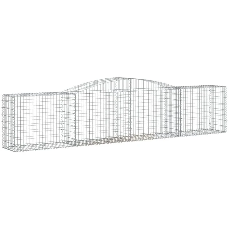 Image of VIDAXL Arched Gabion Basket 400x50x80/100cm Galvanised Iron Vidaxl 8720845651978
