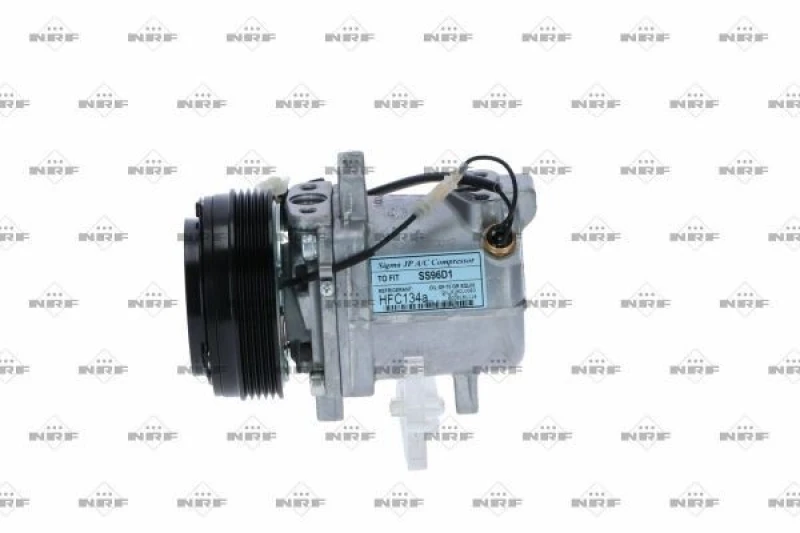 Image of NRF 32490 AC Compressor EASY FIT PAG 100, Refrigerant: R134a, with PAG compressor oil, with gaskets/seals Compressor,air conditioning (447)