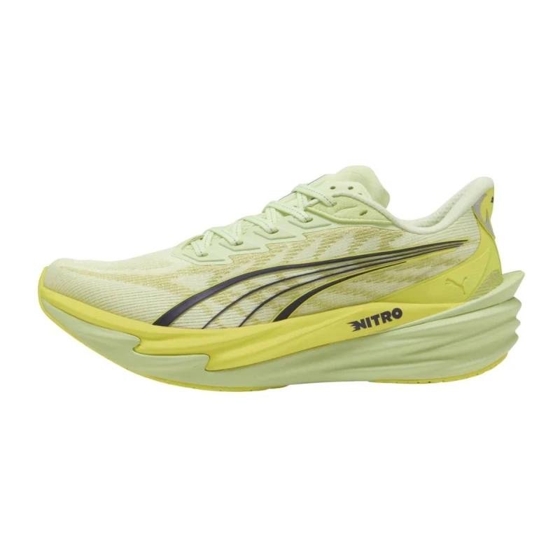 Image of Puma Deviate NITRO 4 Yellow Black SS26 Shoes, Size 42,5 - EUR