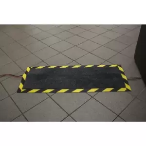 image of Cable protection matting, LxWxH 1200 x 400 x 4 mm, Black / yellow