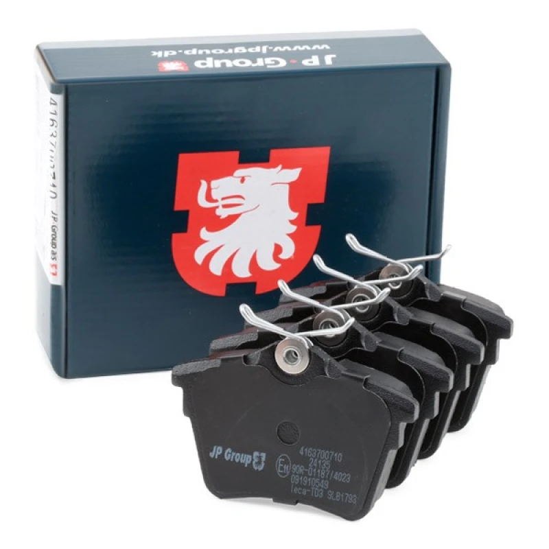 Image of JP GROUP 4163700710 Brake pad set JP Rear Axle, excl. wear warning contact Brake Pad Set,disc brake (402)