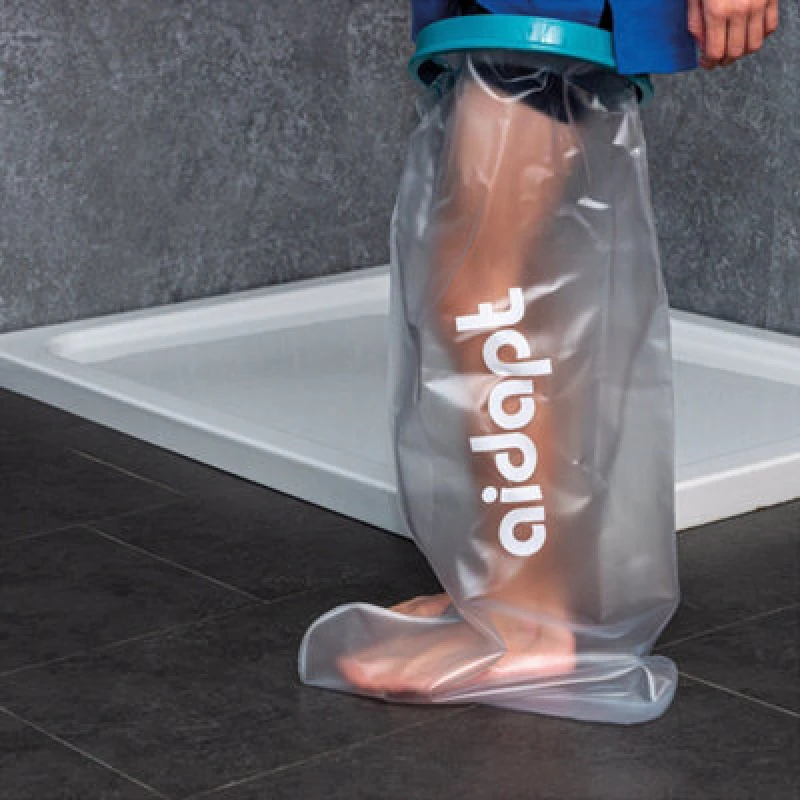 Image of Loops Kids Long Leg Cast Protector - Neoprene Seal Full Length Foot Leg Bandage Cover Multi