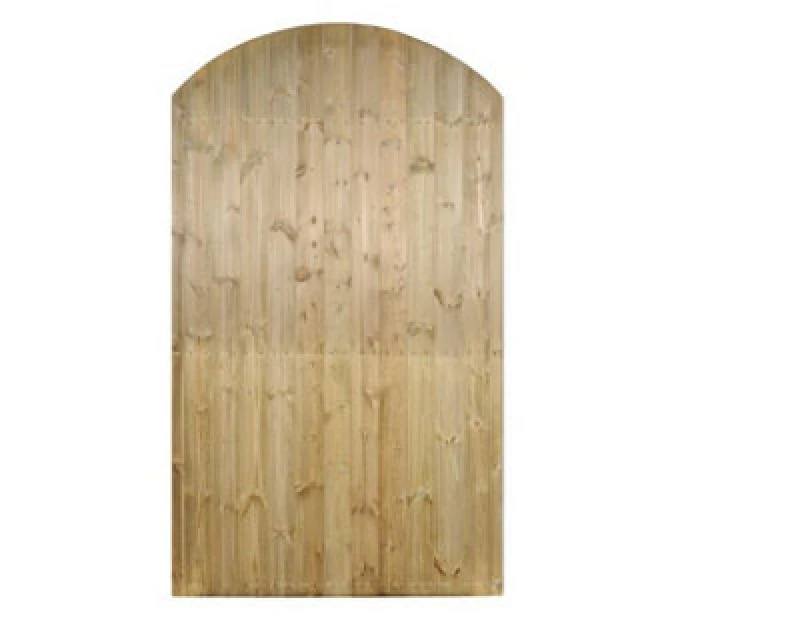 Image of Burbage Iron Craft Carla Flat Bow Top Single Timber Gate 750mm Wide X 1800mm High - Tongue & Groove Close Boarded Ca40