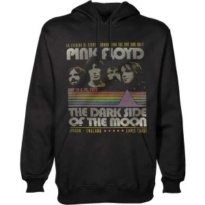 Image of Pink Floyd - Retro Stripes Unisex Large Pullover Hoodie - Black