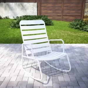 Image of Roberta Mid Century Rocker, white