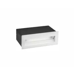 image of Fishers Outdoor Recessed Wall Lamp White Aluminium LED 3W 202Lm 3000K IP54 - Merano