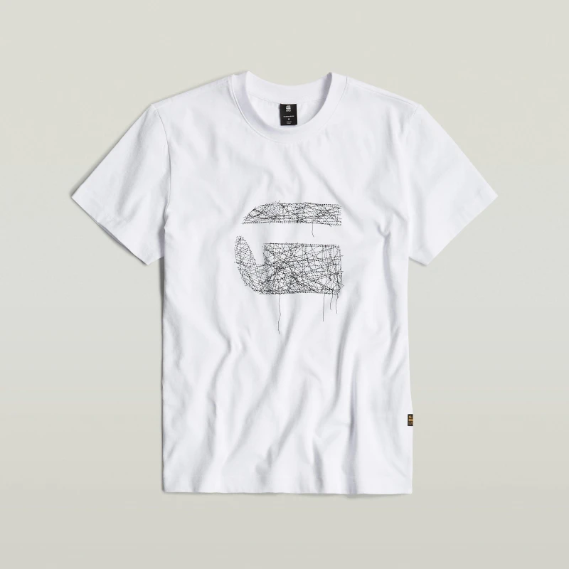Image of G Star Mens Stitch Burger T-Shirt White male Small