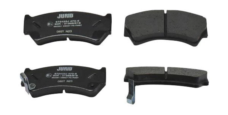 Image of JURID 572433J Brake pad set with acoustic wear warning, without accessories Brake Pad Set,disc brake (402)