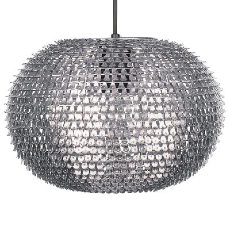 Image of Beliani Pendant Lamp Reine Metal Silver