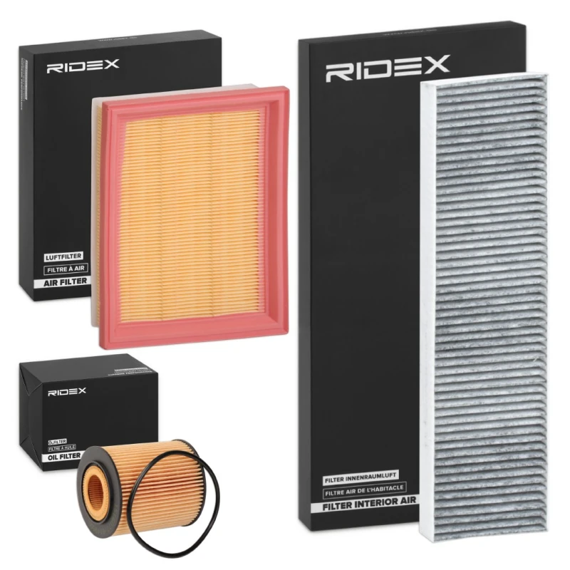 Image of RIDEX 4055F20378 Filter Set with gaskets/seals, with pre-filter Filter Set (4055)