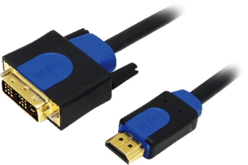 Image of LogiLink CHB3110 video cable adapter 10 m HDMI DVI-D Black. Blue