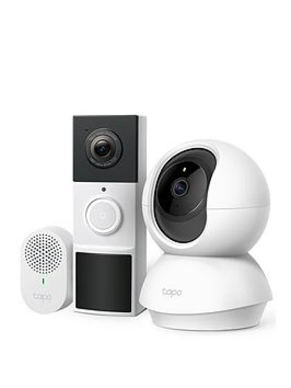 Image of TP Link Home Security WiFi Cam & Doorbell Cam TAPO D210KTO