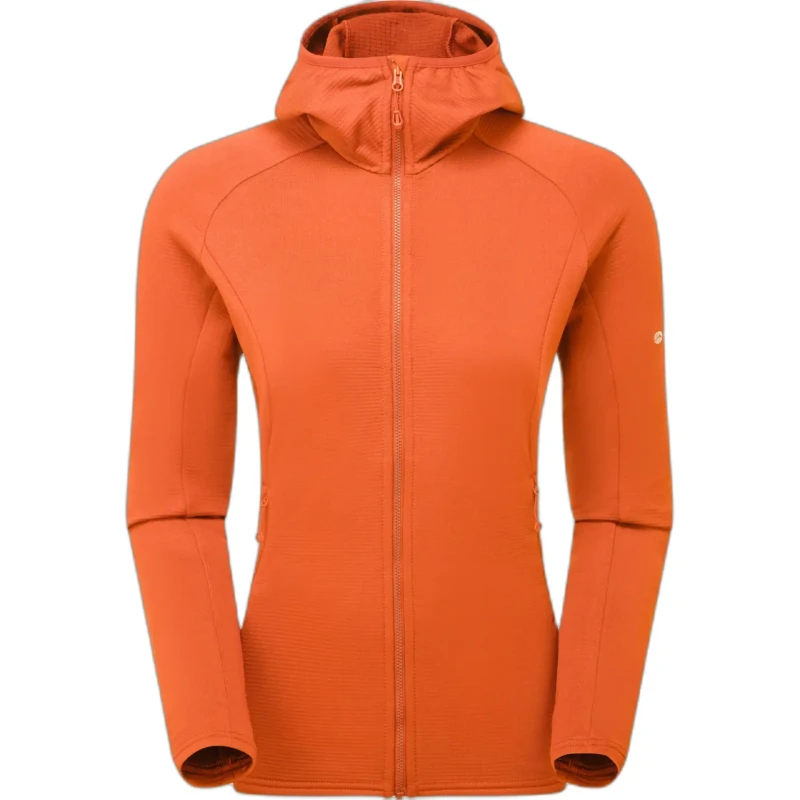 Image of Womens hooded hiking jacket Montane Protium Orange Female S
