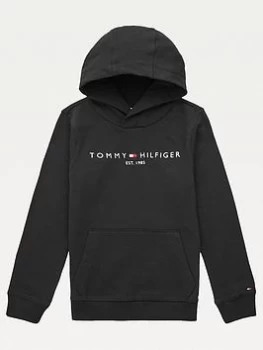 Image of Tommy Hilfiger Boys Essential Hoodie - Black, Size 7 Years