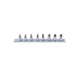 image of Beta Tools 900 ME/SB 8pc 1/4" Sq Dr Hexagon Bit Socket Driver Rail Set 009000518