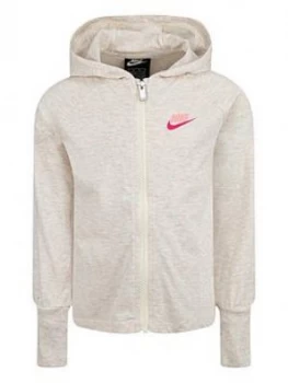 Image of Nike Younger Girls Knit Jacket - Grey, Size 6-7 Years, Women