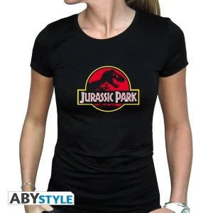 Image of Jurassic Park - Logo Women'S Large T-Shirt - Black