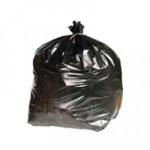 Image of 2Work Black Heavy Duty Refuse Sack Pack of 200 KF73376