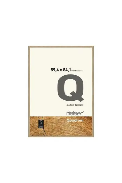 Image of Nielsen Quadrum A1 Wooden Picture Frame With Protective Glass Front Light Oak