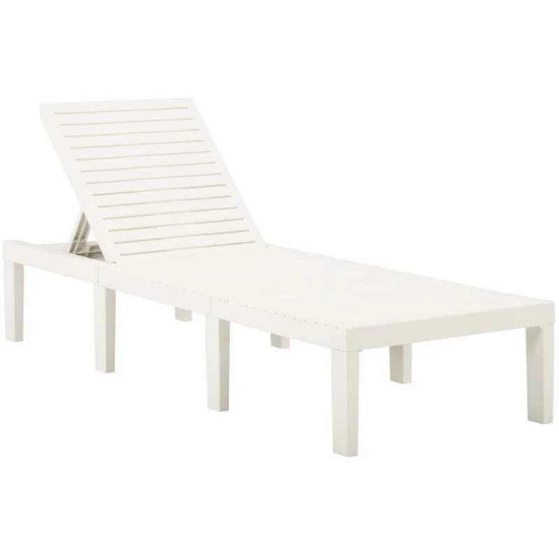 Image of VIDAXL Sun Lounger Plastic White Vidaxl 8720286314494