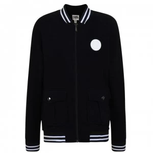 image of Karl Lagerfeld Skool Team Bomber Jacket - Black