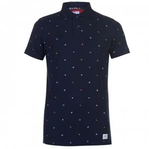 Image of SoulCal Deluxe AOP Flag Polo Shirt - Navy