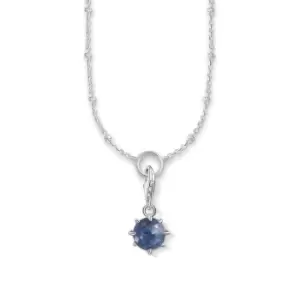 Image of THOMAS SABO Silver Sodalite September Birthstone Charm Necklace