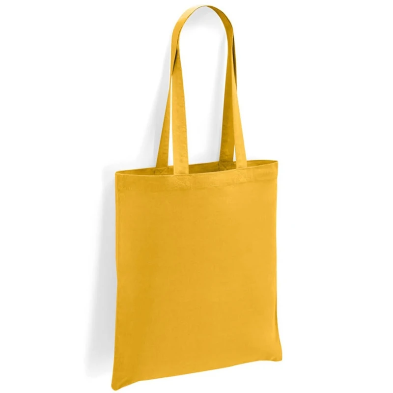 Image of Brand Lab Womens Cotton Long Handle 10L Tote Bag in Mustard Mustard Female One Size