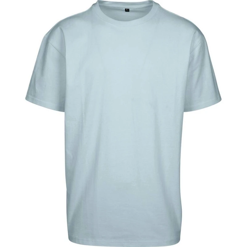 Image of Build Your Brand Mens Basic Light Loose T-Shirt in Blue Size: Large Blue Male L