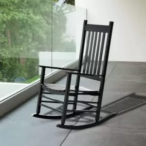 Image of Alfresco Wooden Rocking Chair, black