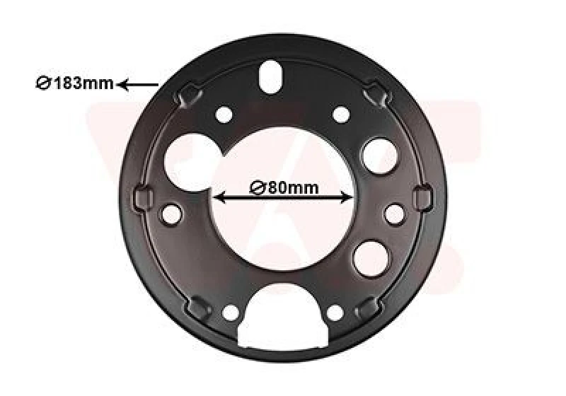 Image of VAN WEZEL Brake disc backing plate VAN WEZEL 3076373