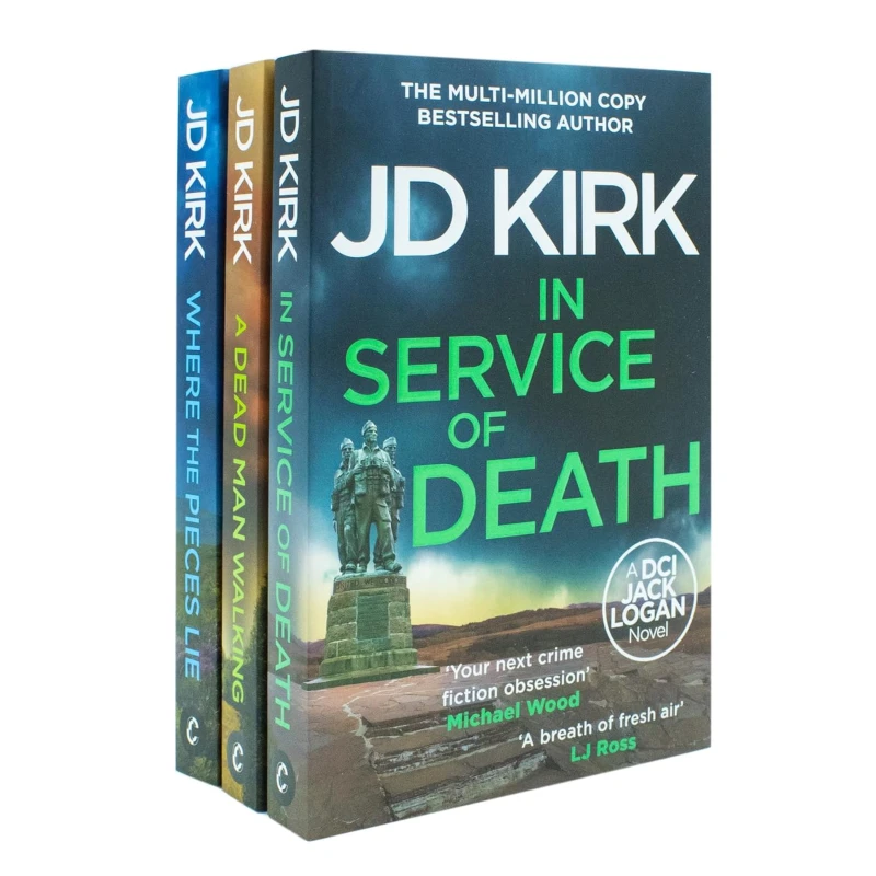 Image of DCI Logan Crime Thrillers 3 Book Set JD Kirk In Service of Death Where the Pieces Lie A Dead Man Walking Canelo Crime Ltd. Books