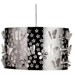 image of Onli Titilla Childrens Cylindrical Pendant Ceiling Light, Black