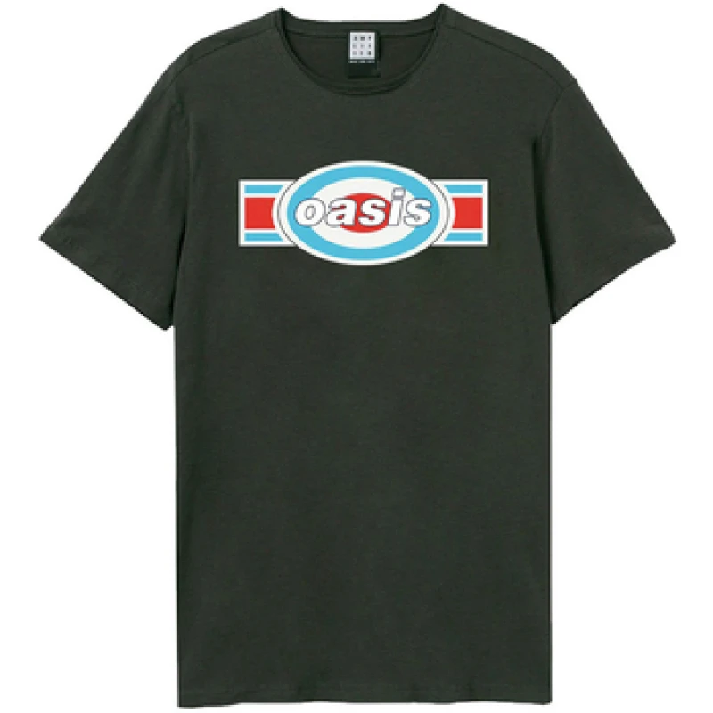 Image of Amplified Amplified Men Oval Stripe Oasis T-Shirt in Charcoal Size: X-Small Charcoal XS Male 5063238049062