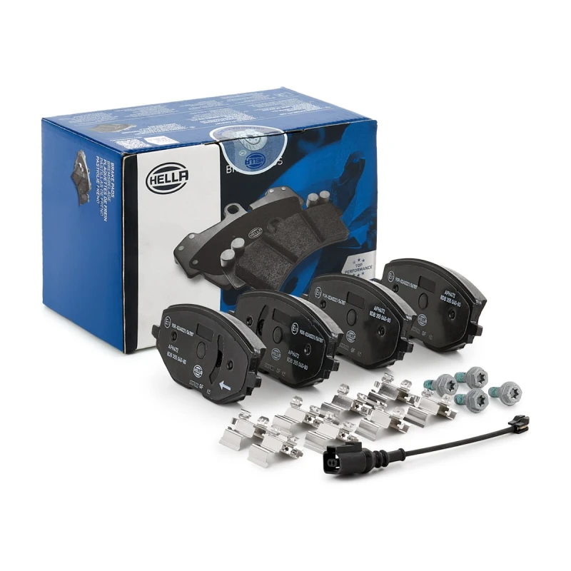 Image of HELLA Brake pad set HELLA 8DB 355 040-801