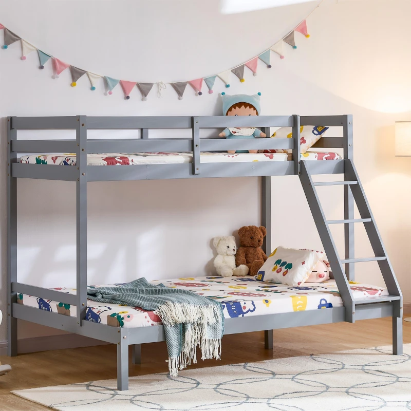 Image of Lassic Vida Designs Sydney Triple Sleeper Bunk Bed Grey unisex One Size