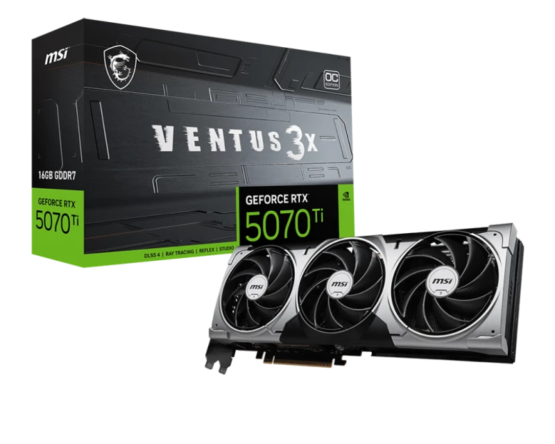 Image of MSI RTX 5070 Ti 16G VENTUS 3X OC RTX 5070 TI 16G VENTUS 3X OC
