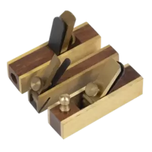 image of Sealey Mini Brass Plane Set 3pc