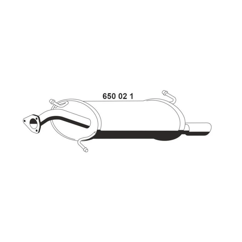 Image of ERNST 650021 Rear silencer End Silencer (3437)