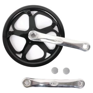 Image of ETC Chainset Alloy/Steel 48 Teeth 170mm Silver/Black With Guard