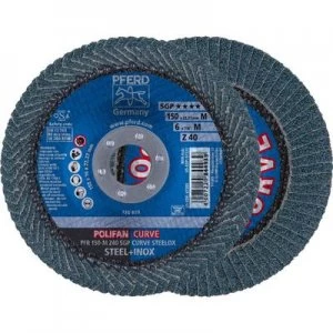 image of PFERD 67689072 POLIFAN-serrated washer PFR 150-M Z40 SGP CURVE STEELOX Diameter 150 mm 10 pc(s)