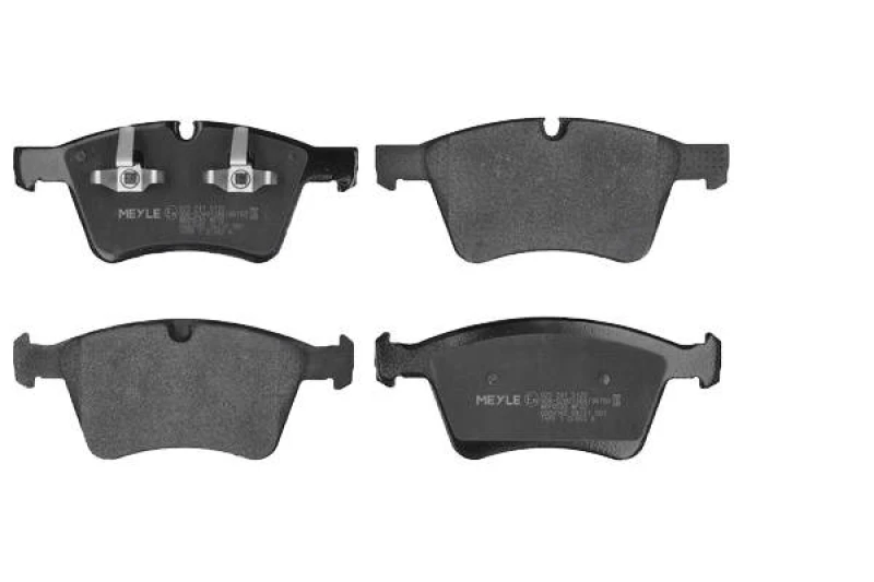 Image of MEYLE 025 241 5120 Brake pad set Front Axle, prepared for wear warning indicator, Original Quality, with anti-squeak plate Brake Pad Set,disc brake (