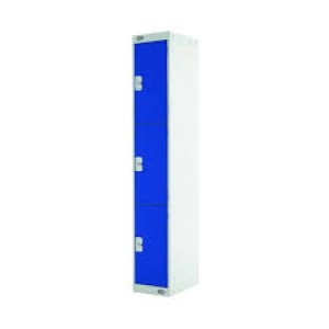 Image of Express Standard Locker 3 Door W300xD300xH1800mm Light GreyBlue