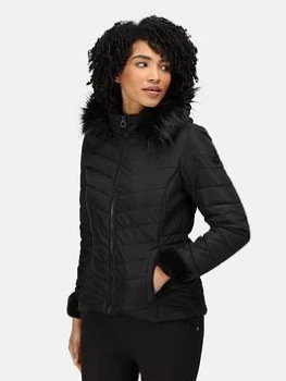 image of Regatta Winslow Quilted Jacket - Black, Size 12, Women